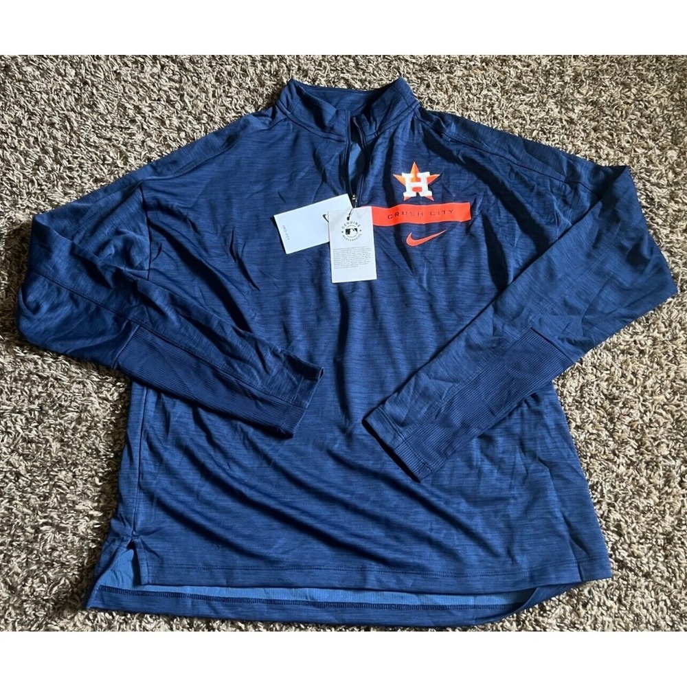NEW Houston Astros "Crush City" Nike Women's 1/4 Zip Pullover (Medium)